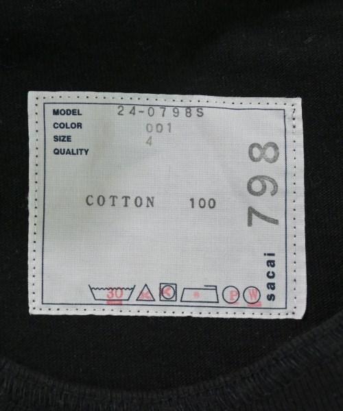 sacai（サカイ）Tシャツ・カットソー 黒 サイズ:4(XL位) メンズ/2200611490056