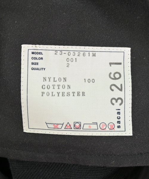 sacai（サカイ）ショートパンツ 黒 サイズ:2(M位) メンズ/2200612052024