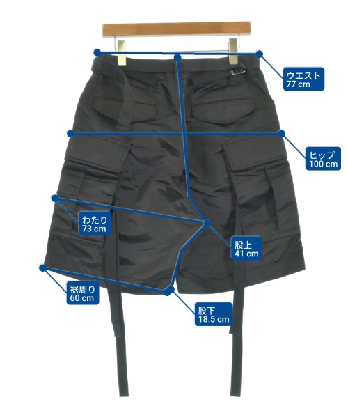 sacai（サカイ）ショートパンツ 黒 サイズ:2(M位) メンズ/2200612052024
