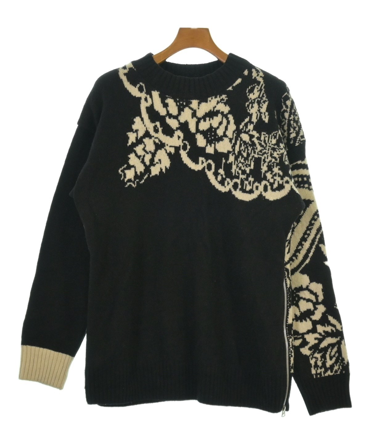 SACAI 20SS マップ柄 半袖ニット 黒 2 サカイ　美品 0303925O0076_x1_a001.jpg