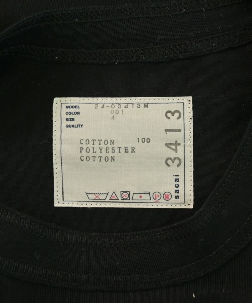 sacai（サカイ）Tシャツ・カットソー 黒 サイズ:4(XL位) メンズ/2200612389038