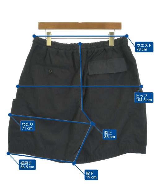 sacai（サカイ）ショートパンツ 黒 サイズ:3(L位) メンズ/2200612389052