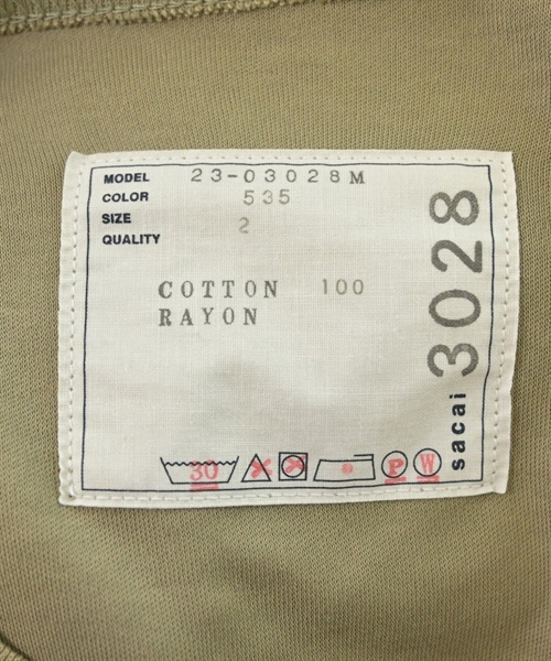 sacai（サカイ）Tシャツ・カットソー カーキ サイズ:2(M位) メンズ/2200613233019