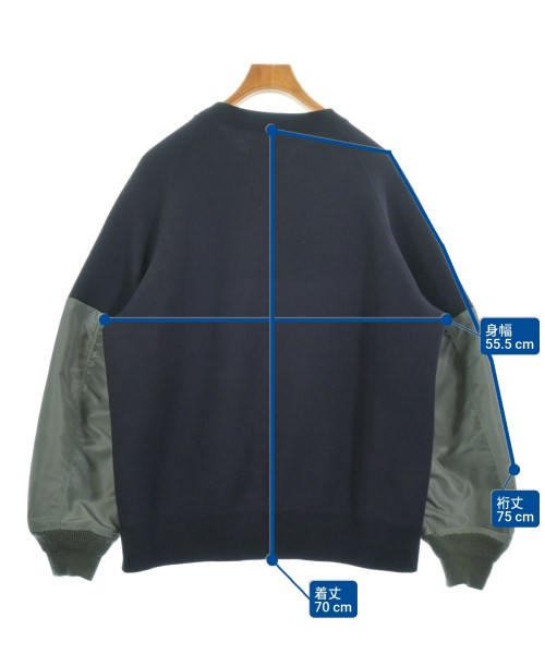 sacai（サカイ）スウェット 紺 サイズ:2(M位) メンズ/2200611880062