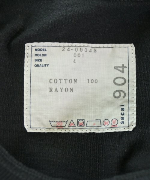 sacai（サカイ）Tシャツ・カットソー 黒 サイズ:4(XL位) メンズ/2200614830040