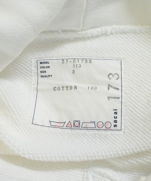 sacai（サカイ）パーカー 白 サイズ:3(L位) メンズ/2200618379026