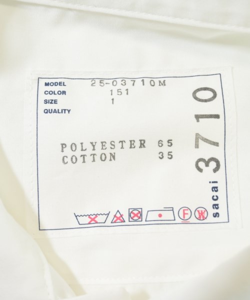 sacai（サカイ）カジュアルシャツ 白 サイズ:1(S位) メンズ/2200619470012