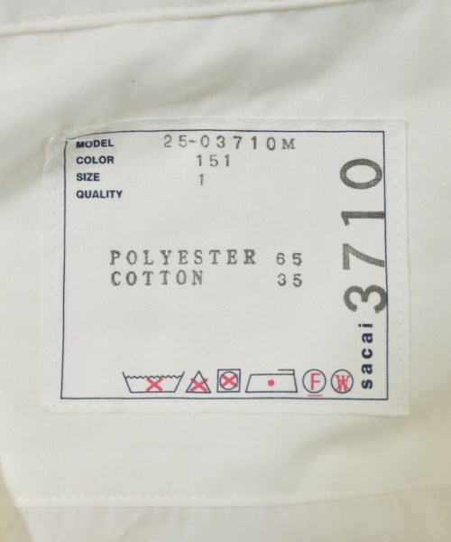 sacai（サカイ）カジュアルシャツ 白 サイズ:1(S位) メンズ/2200619470029
