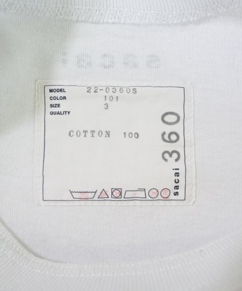 sacai（サカイ）Tシャツ・カットソー 白 サイズ:3(L位) メンズ/2200620111096