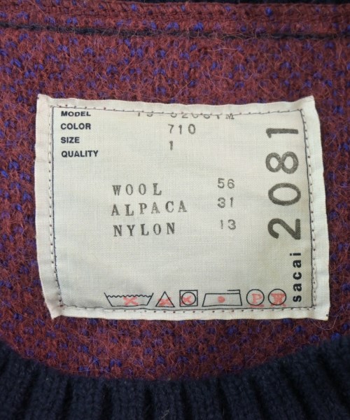 sacai（サカイ）ニット・セーター 青 サイズ:1(S位) メンズ/2200620319027