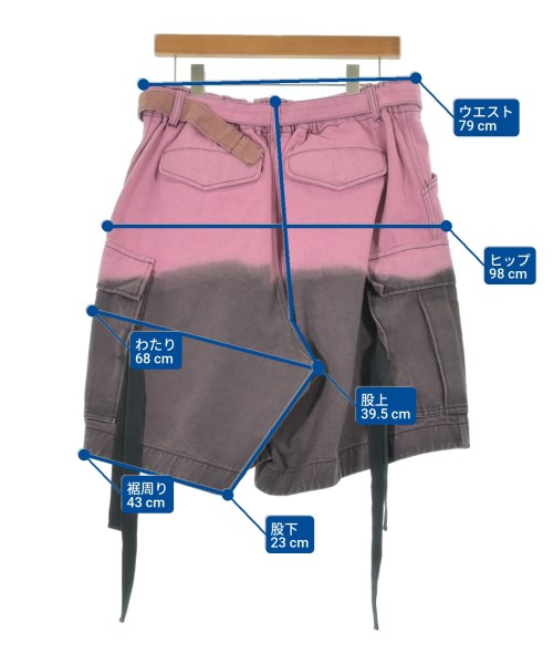 sacai（サカイ）ショートパンツ ピンク サイズ:3(L位) メンズ/2200621284010