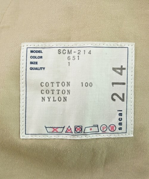 sacai（サカイ）チノパン ベージュ サイズ:1(S位) メンズ/2200605816114