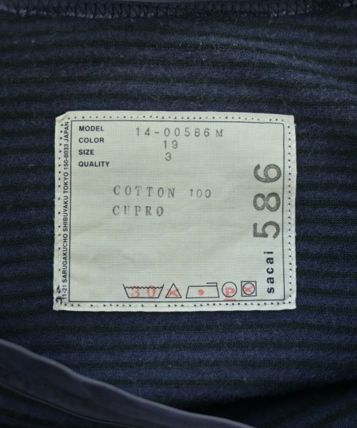 sacai（サカイ）Tシャツ・カットソー 紺 サイズ:3(L位) メンズ/2200571384051