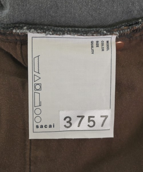 sacai（サカイ）デニムパンツ グレー サイズ:-(L位) メンズ/2200662708056
