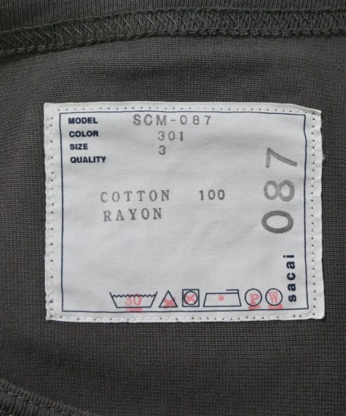 sacai（サカイ）Tシャツ・カットソー グレー サイズ:3(L位) メンズ/2200672856020