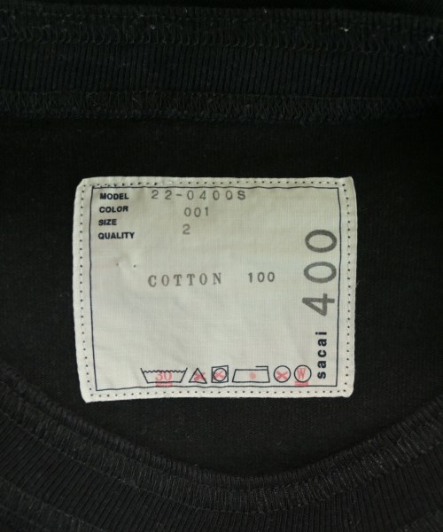 sacai（サカイ）Tシャツ・カットソー 黒 サイズ:2(M位) メンズ/2200673140012
