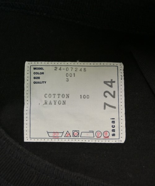 sacai（サカイ）Tシャツ・カットソー 黒 サイズ:3(L位) メンズ/2200673140050