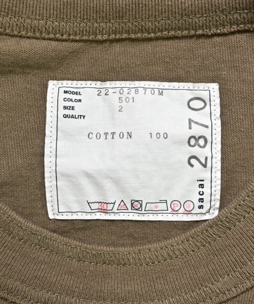 sacai（サカイ）Tシャツ・カットソー 茶 サイズ:2(M位) メンズ/2200671015091