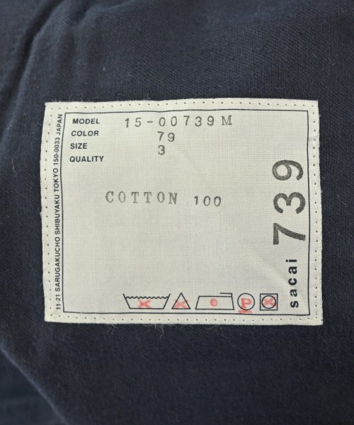 sacai（サカイ）ショートパンツ 紺 サイズ:3(L位) メンズ/2200673567017