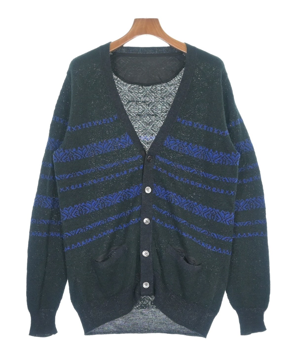 Sacai カーディガン sacai: ブラック コットン カシミヤ ニットカーディガン | SSENSE 日本
