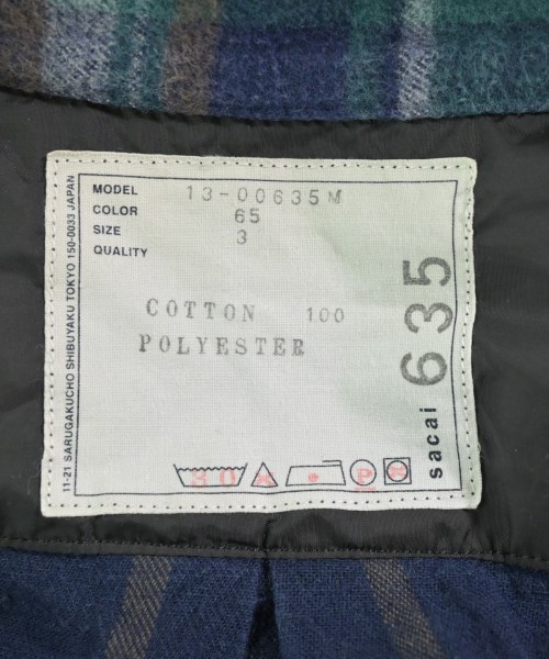 sacai（サカイ）カジュアルシャツ 紺 サイズ:3(L位) メンズ/2200675089142