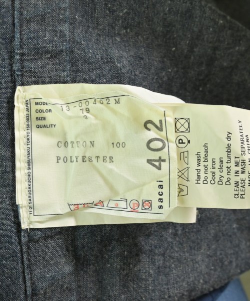 sacai（サカイ）カジュアルシャツ 紺 サイズ:3(L位) メンズ/2200675089159
