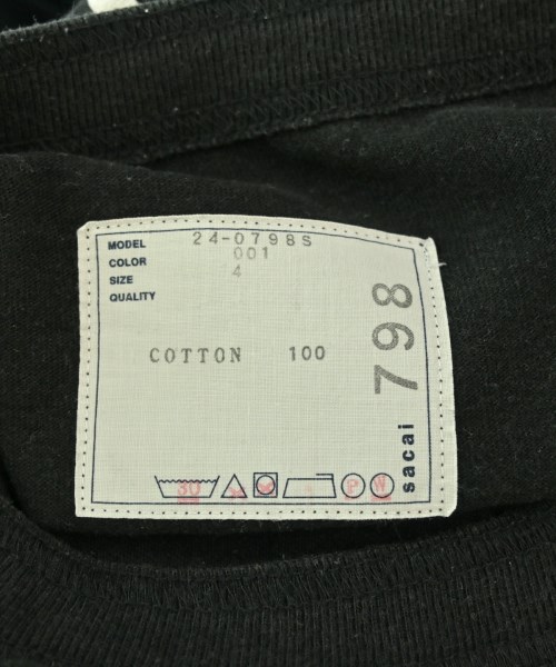sacai（サカイ）Tシャツ・カットソー 黒 サイズ:4(XL位) メンズ/2200675202015