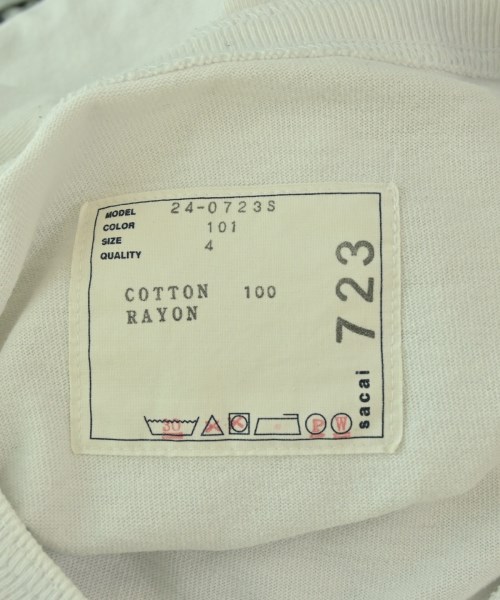 sacai（サカイ）Tシャツ・カットソー 白 サイズ:4(XL位) メンズ/2200675202046