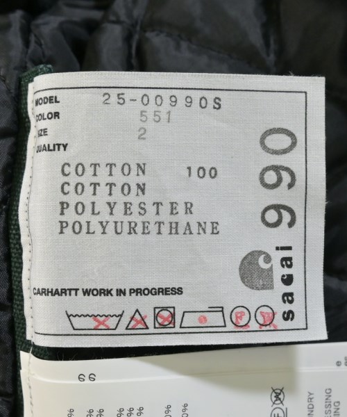 sacai（サカイ）カバーオール 緑 サイズ:2(M位) メンズ/2200674721210