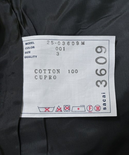 sacai（サカイ）カーゴパンツ 黒 サイズ:3(L位) メンズ/2200677017631