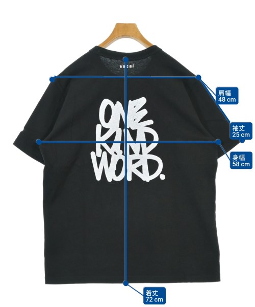 sacai（サカイ）Tシャツ・カットソー 黒 サイズ:5(XXL位) メンズ/2200677236056