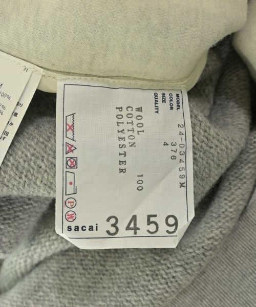 sacai（サカイ）スウェット グレー サイズ:F メンズ/2200677451015
