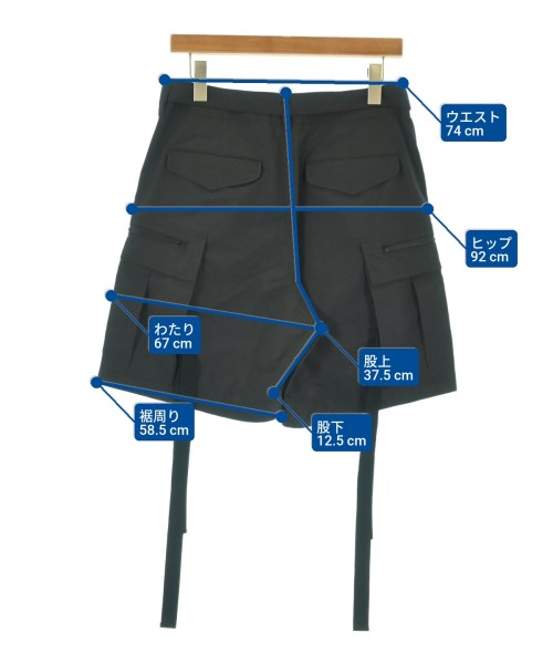 sacai（サカイ）ショートパンツ 黒 サイズ:1(S位) メンズ/2200678017081