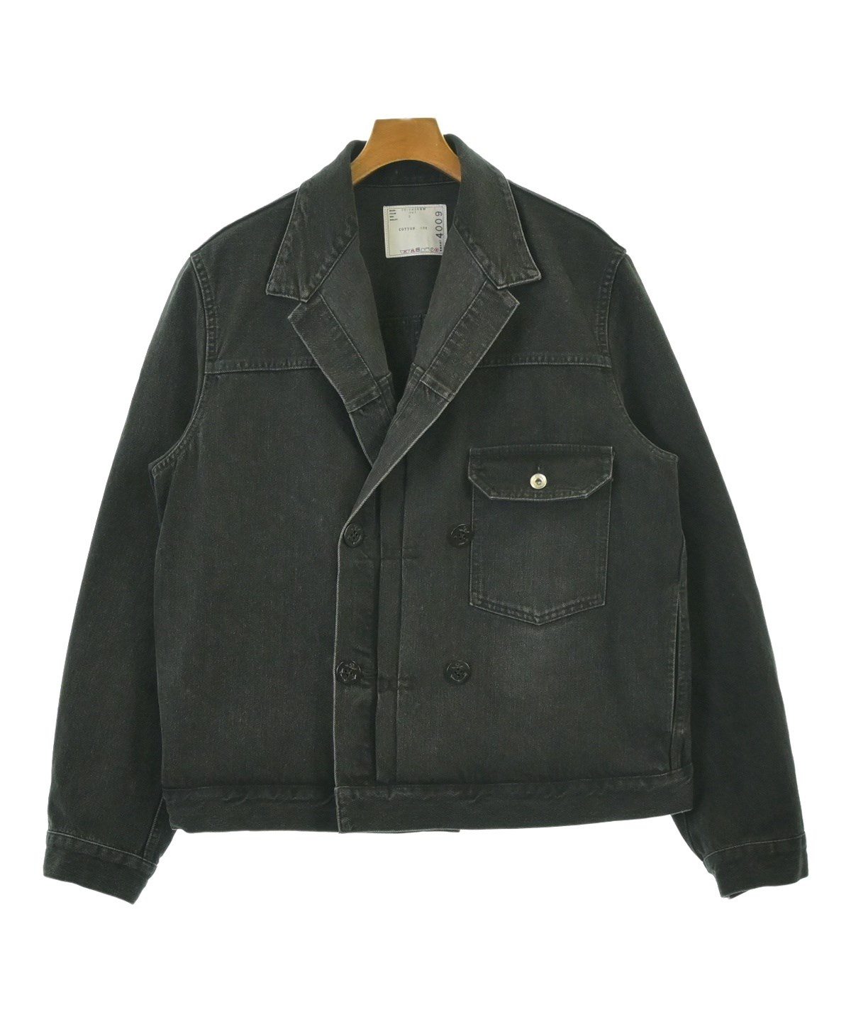 sacai（サカイ）デニムジャケット 黒 サイズ:3(L位) メンズ