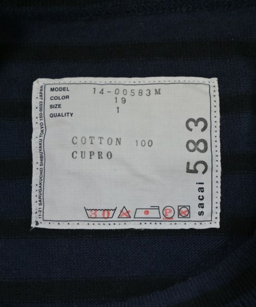 sacai（サカイ）Tシャツ・カットソー 黒 サイズ:1(S位) メンズ/2200678975190