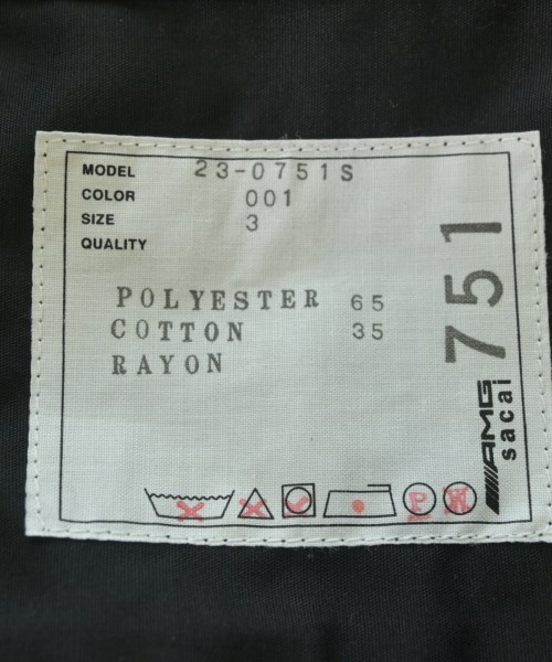 sacai（サカイ）カジュアルシャツ 黒 サイズ:3(L位) メンズ/2200679087038