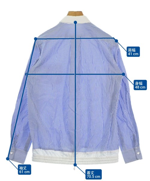 sacai（サカイ）カジュアルシャツ 青 サイズ:1(S位) メンズ/2200678853030