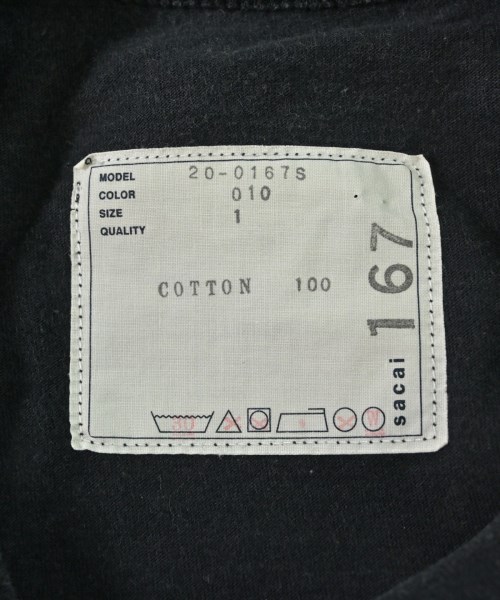 sacai（サカイ）Tシャツ・カットソー 黒 サイズ:1(S位) メンズ/2200680196026