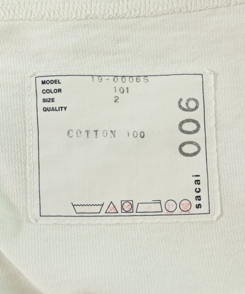 sacai（サカイ）Tシャツ・カットソー 白 サイズ:2(M位) メンズ/2200680196040