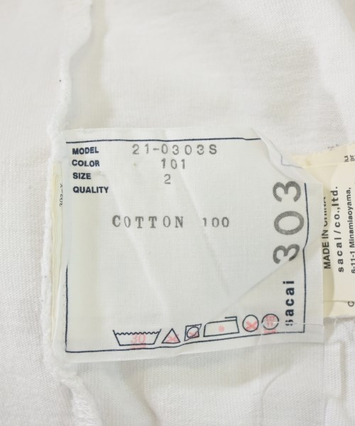 sacai（サカイ）Tシャツ・カットソー 白 サイズ:2(M位) メンズ/2200680196064