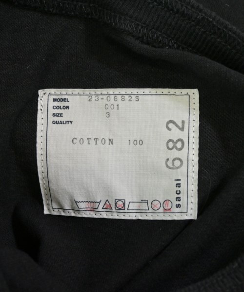 sacai（サカイ）Tシャツ・カットソー 黒 サイズ:3(L位) メンズ/2200677988146