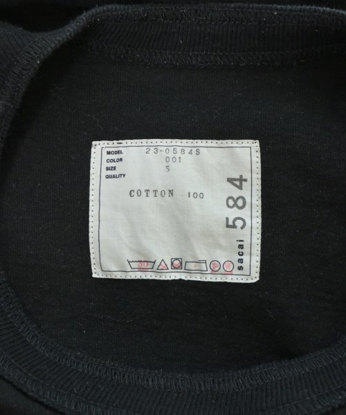 sacai（サカイ）Tシャツ・カットソー 黒 サイズ:5(XXL位) メンズ/2200680691019