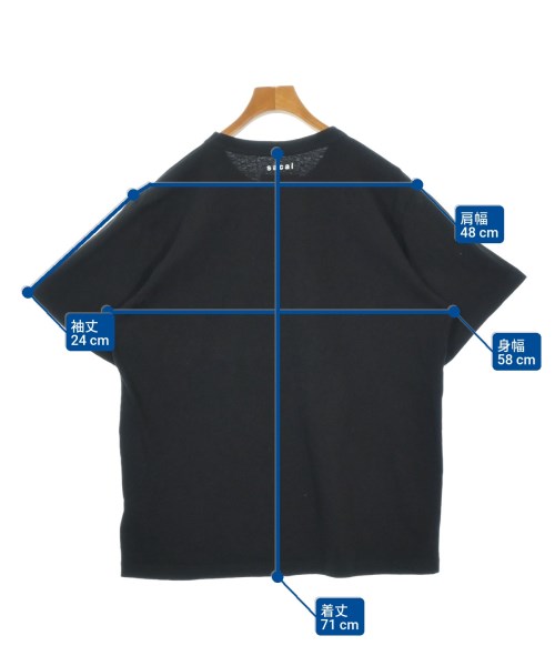 sacai（サカイ）Tシャツ・カットソー 黒 サイズ:5(XXL位) メンズ/2200680691019