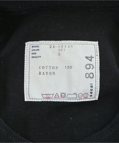 sacai（サカイ）Tシャツ・カットソー 黒 サイズ:5(XXL位) メンズ/2200680691026