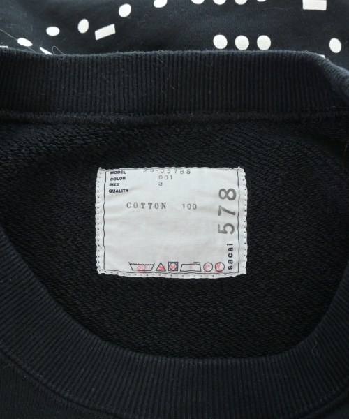 sacai（サカイ）スウェット 黒 サイズ:3(L位) メンズ/2200672509070