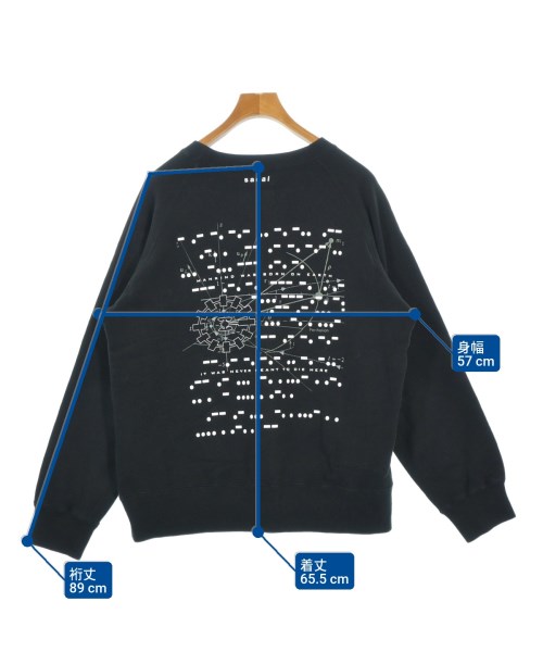 sacai（サカイ）スウェット 黒 サイズ:3(L位) メンズ/2200672509070