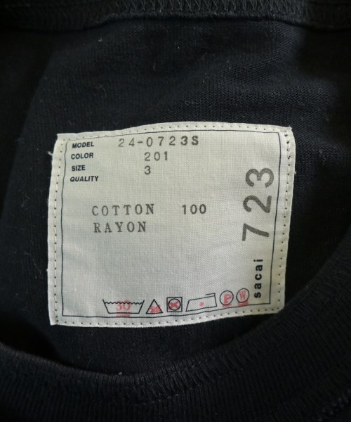 sacai（サカイ）Tシャツ・カットソー 黒 サイズ:3(L位) メンズ/2200681126084