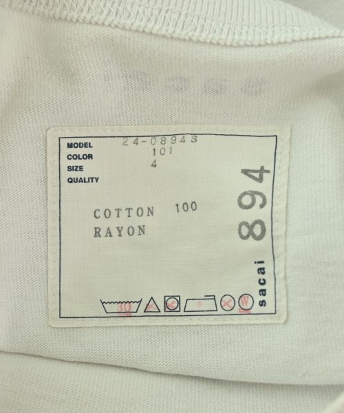 sacai（サカイ）Tシャツ・カットソー 白 サイズ:4(XL位) メンズ/2200681279117
