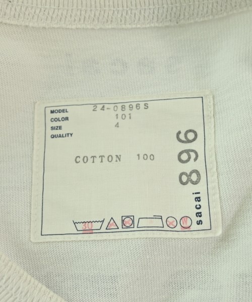sacai（サカイ）Tシャツ・カットソー 白 サイズ:4(XL位) メンズ/2200681279124