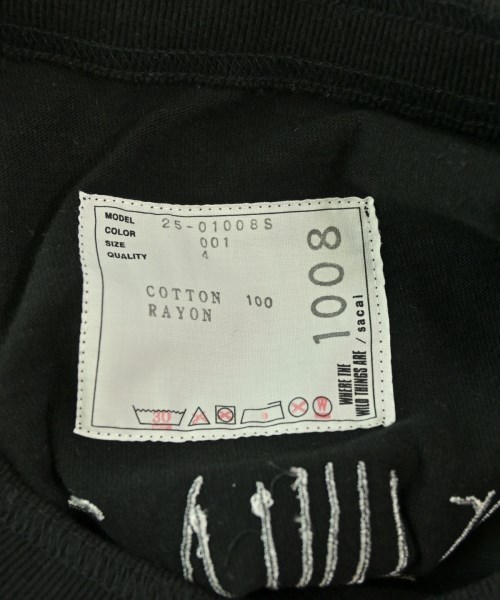 sacai（サカイ）Tシャツ・カットソー 黒 サイズ:4(XL位) メンズ/2200681622012